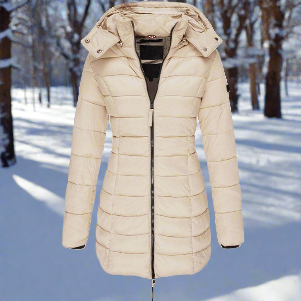 R&B | Kapuzen Daunenjacke Stepp Langjacke