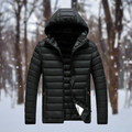 R&B | Daunenjacke Leichtes Steppdesign Abnehmbare Kapuze Winddicht und Warm