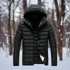 R&B | Daunenjacke Leichtes Steppdesign Abnehmbare Kapuze Winddicht und Warm