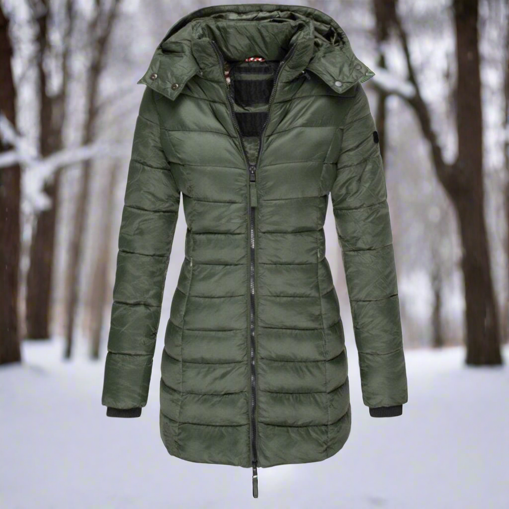 R&B | Kapuzen Daunenjacke Stepp Langjacke