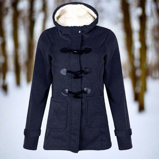 R&B | Woll Toggle Duffle Coat - Kapuzen Fleece Gefütterter Duffle Coat