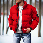 R&B | Daunenjacke Isolierend und Leicht Hoher Kragen Gestepptes Design Winddicht und Warm