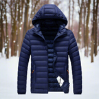 R&B | Nylon Pufferjacke mit Kapuze, gesteppte Pufferjacke