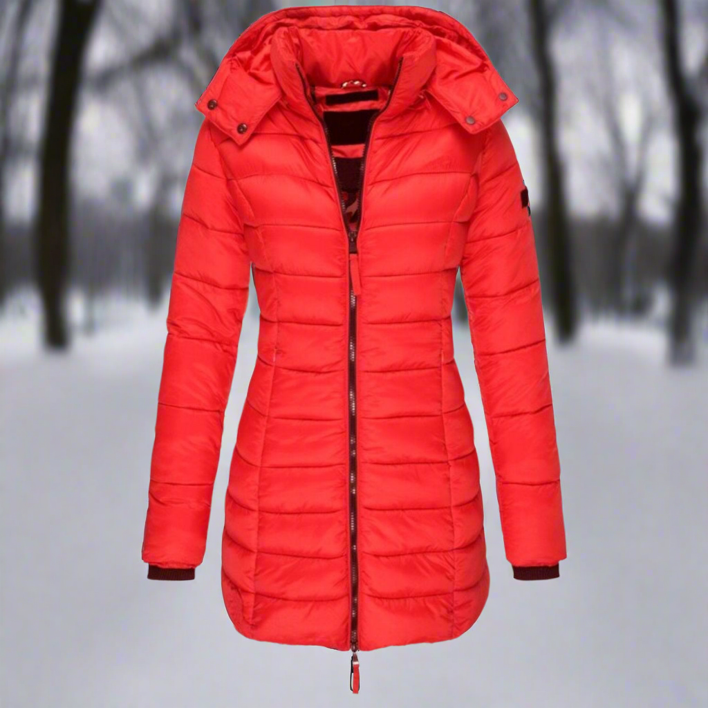 R&B | Kapuzen Daunenjacke Stepp Langjacke