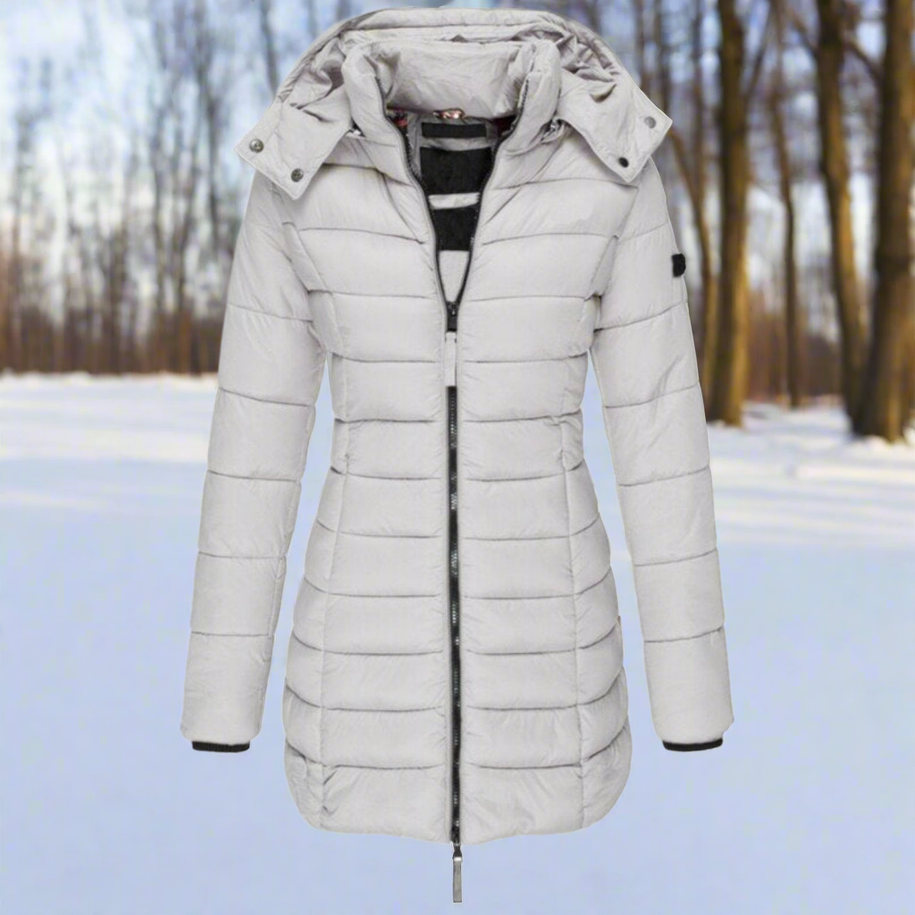 R&B | Kapuzen Daunenjacke Stepp Langjacke