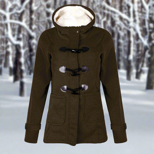 R&B | Woll Toggle Duffle Coat - Kapuzen Fleece Gefütterter Duffle Coat