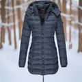 R&B | Kapuzen-Daunenjacke - Gequiltete Langjacke