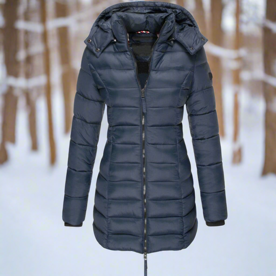 R&B | Kapuzen-Daunenjacke - Gequiltete Langjacke