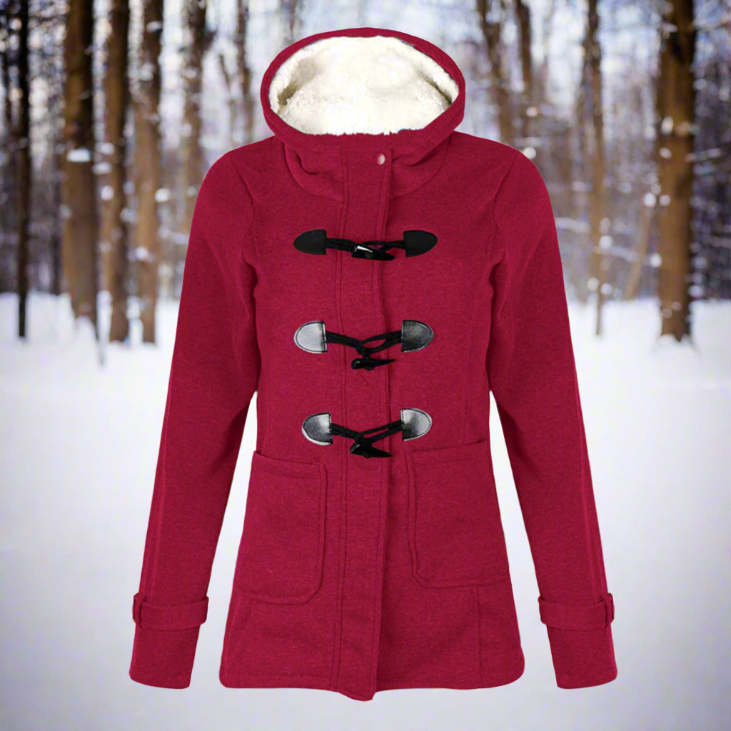 R&B | Woll Toggle Duffle Coat - Kapuzen Fleece Gefütterter Duffle Coat