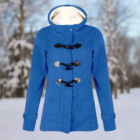 R&B | Woll Toggle Duffle Coat - Kapuzen Fleece Gefütterter Duffle Coat