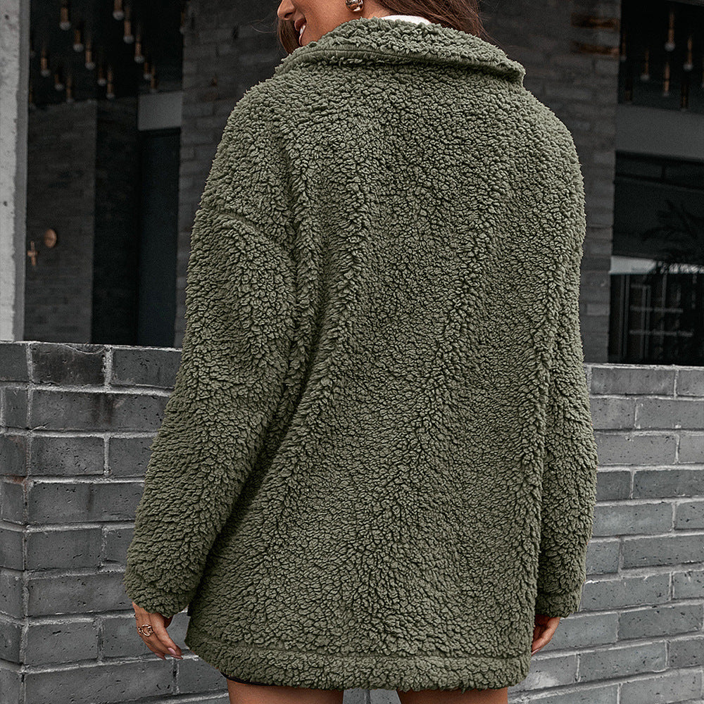 R&B | Sherpa-Jacke mit Reverskragen für Frauen