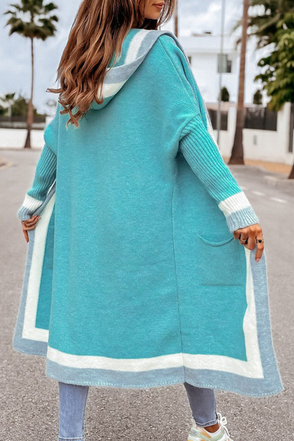 R&B | und Winter Freizeit Alleskönner Kapuzen langer Cardigan Pullover Jacke