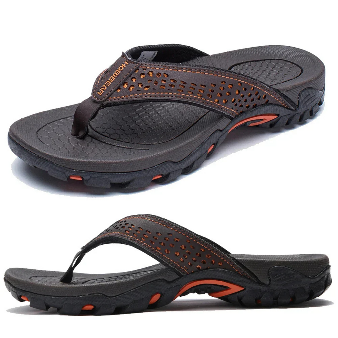 R&B | Herren Schwarz Outdoor Sandalen Robust