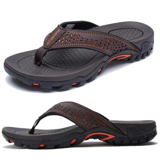 R&B | Herren Schwarz Outdoor Sandalen Robust