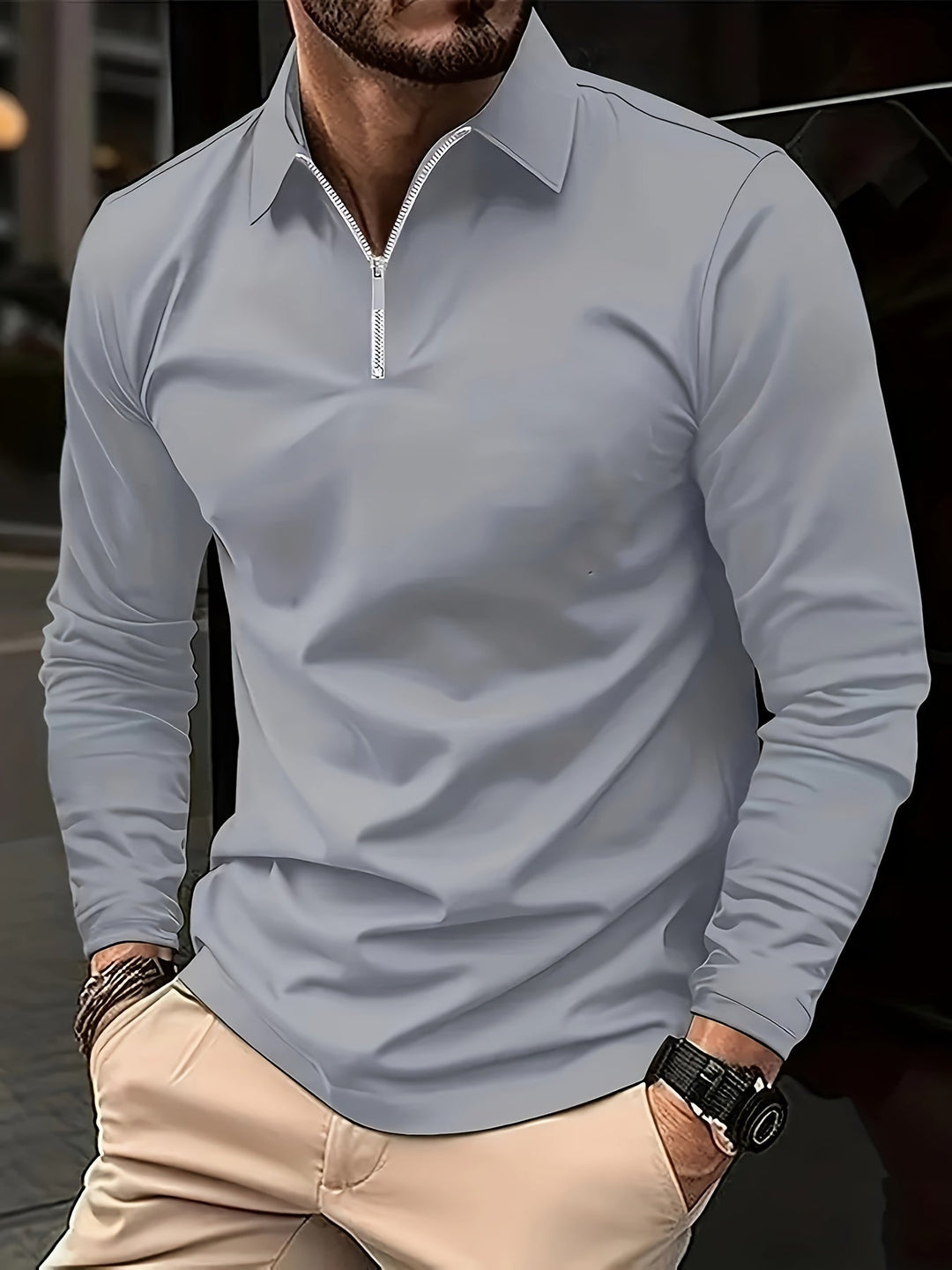 R&B | Basics Herren Langarmshirt