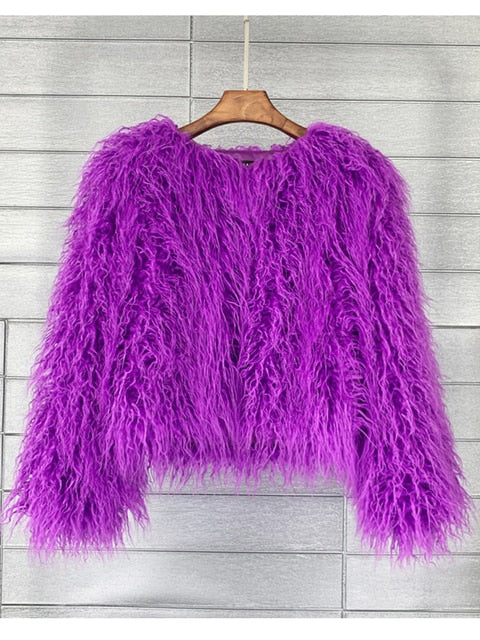R&B | Eleganter Warmer Kunstpelzmantel Für Herbst Und Winter