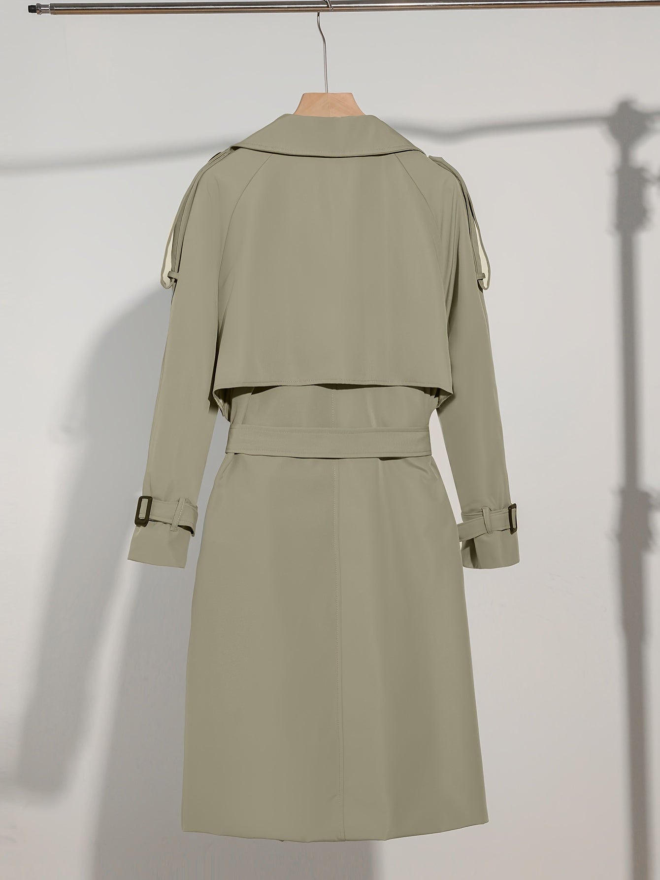 R&B | Mantel mit Gürtel-Design Casual Plus Size für Frauen Perfekt für lässige Tage