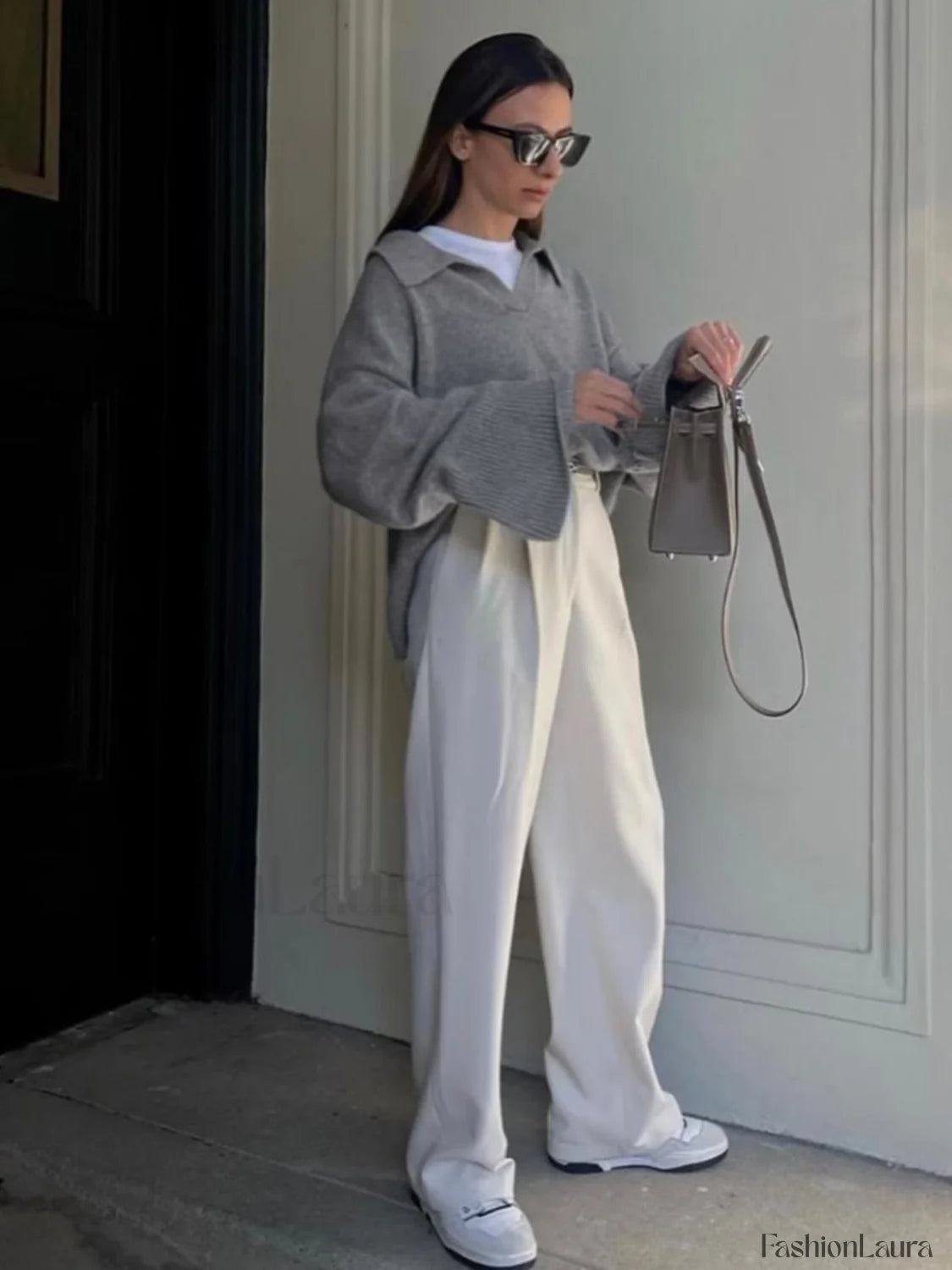 R&B | Gemütlicher Minimalistischer Übergroßer Strickpullover
