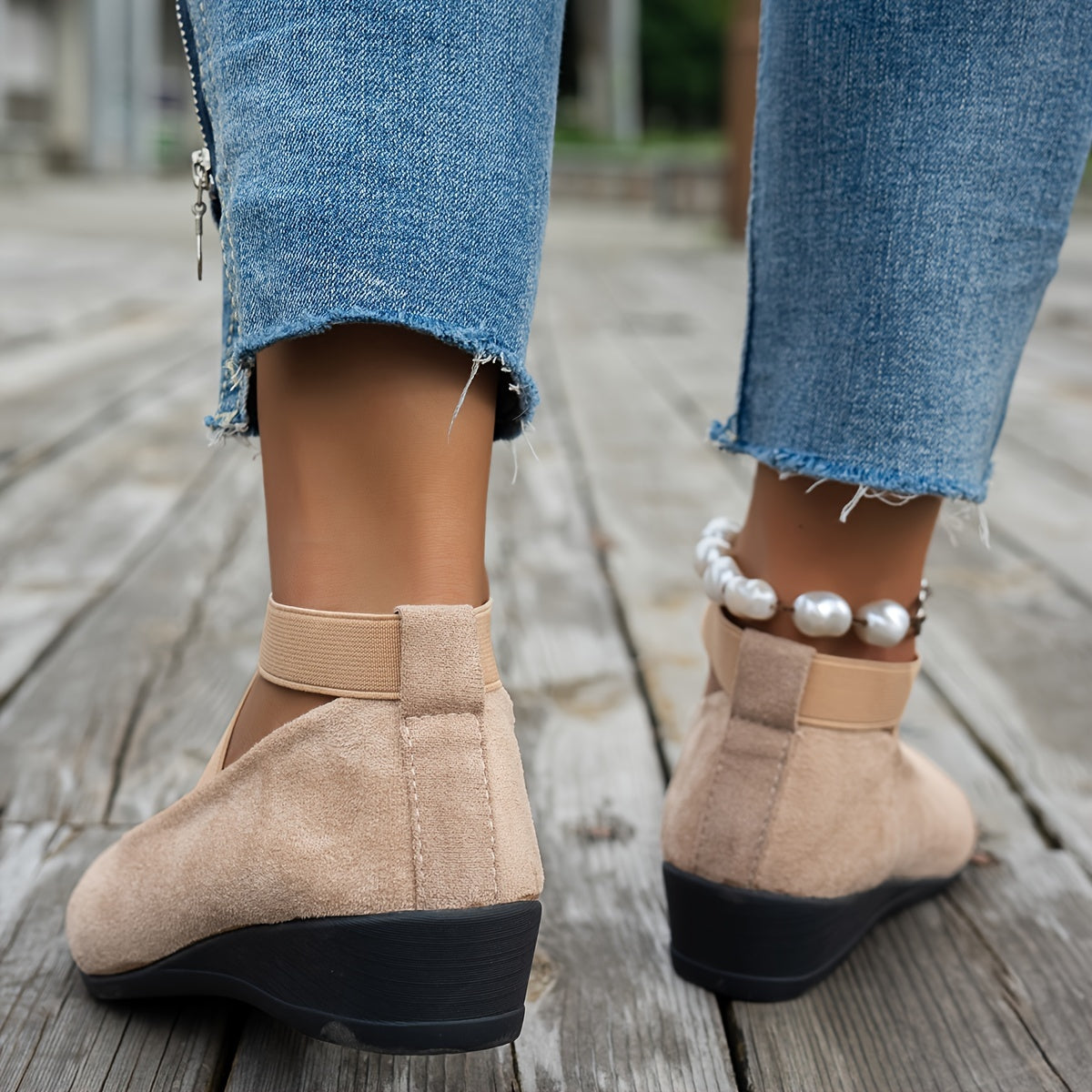 R&B | Einfache Damen Ballerinas aus Atmungsaktivem Samt