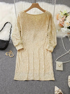 Party Paillettenkleid mit Kontrast
