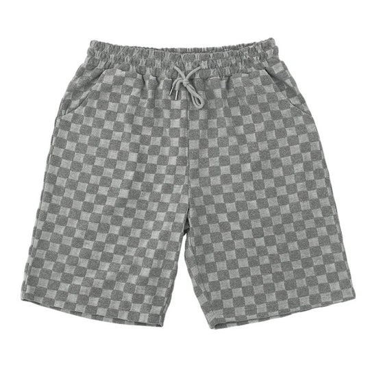 R&B | Schachbrettmuster Kurzarm-Shorts-Set