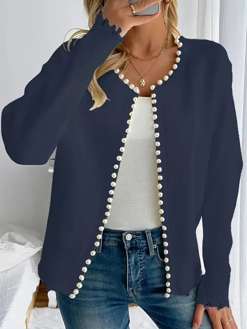 R&B | Strickjacke für Damen, elegant & mit Perlen