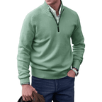 R&B | Klassischer Halb-zip Pullover für Männer Baumwolle Komfortabel und Warm