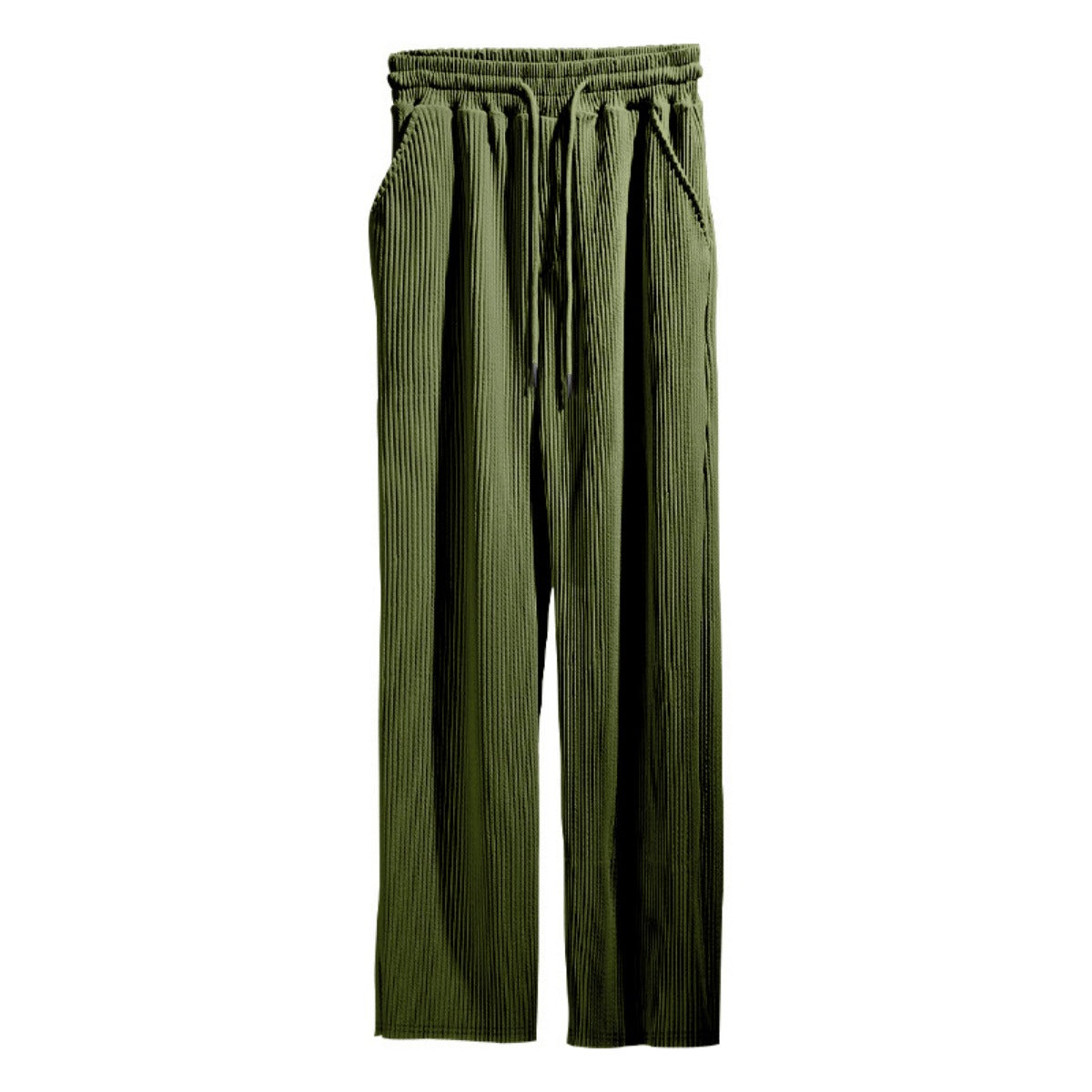 R&B | Dropping Gestreifte Hose mit hoher Taille und weitem Bein