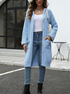 R&B | Lange Strickjacke Knopfverschluss Zeitlos und Bequem