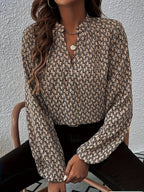 R&B | Stilvolle Bluse mit Grafischem Muster Polyester Elegant und Komfortabel