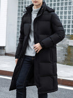 R&B | Lange Pufferjacke mit Kapuze Polyester Isolierend und Stilvoll