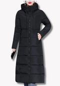 R&B | Lässige Winter Lange Vollreißverschluss Daunenjacke für Damen