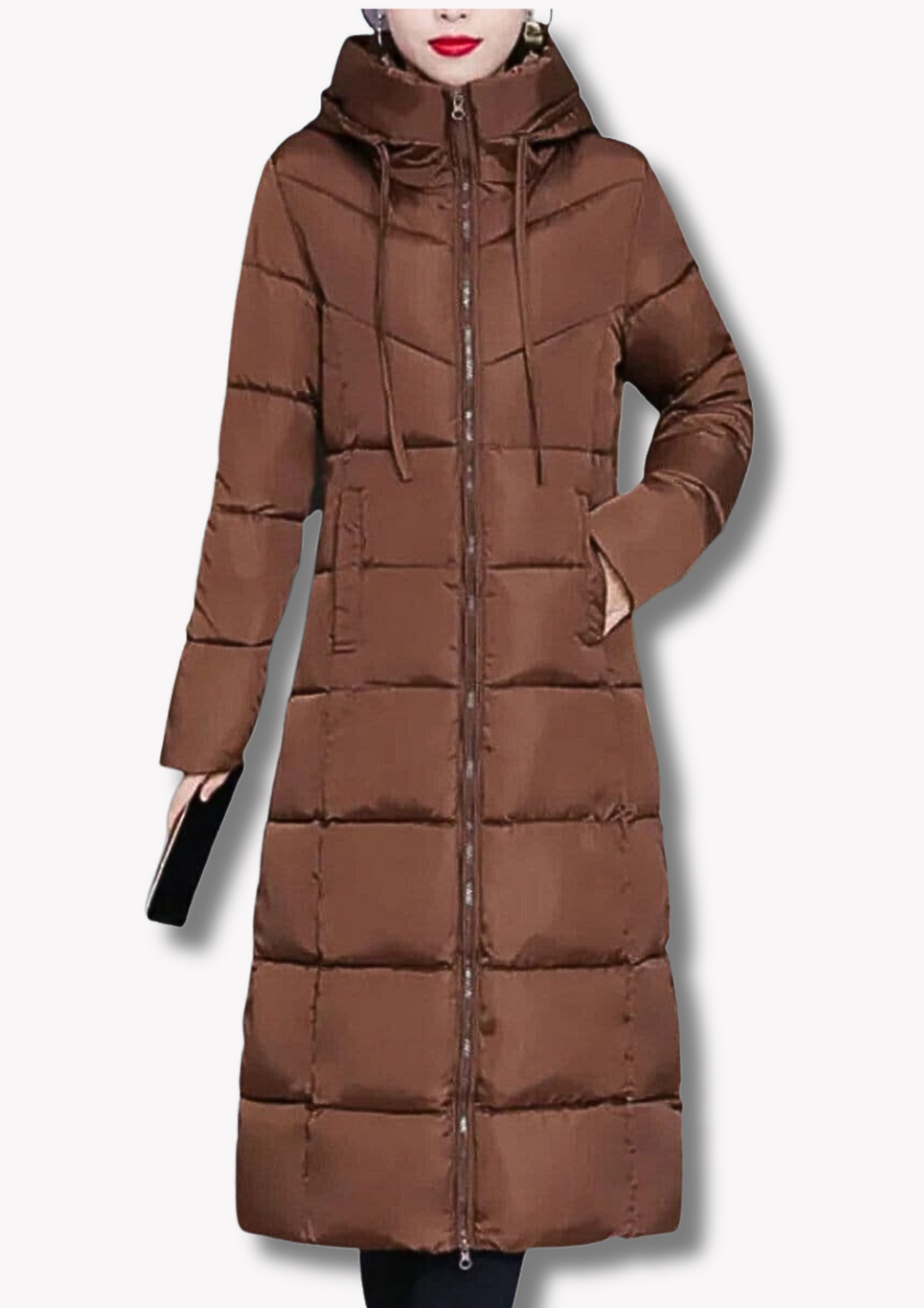 R&B - Lässige Winter Lange Vollreißverschluss Daunenjacke für Damen