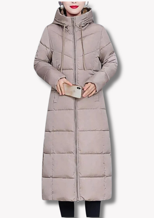 R&B - Lässige Winter Lange Vollreißverschluss Daunenjacke für Damen