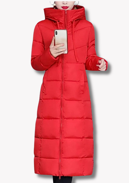 R&B - Lässige Winter Lange Vollreißverschluss Daunenjacke für Damen