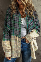 R&B | Patchwork Cam Jacket in Checkered Cotton Blend Trendy und Unique