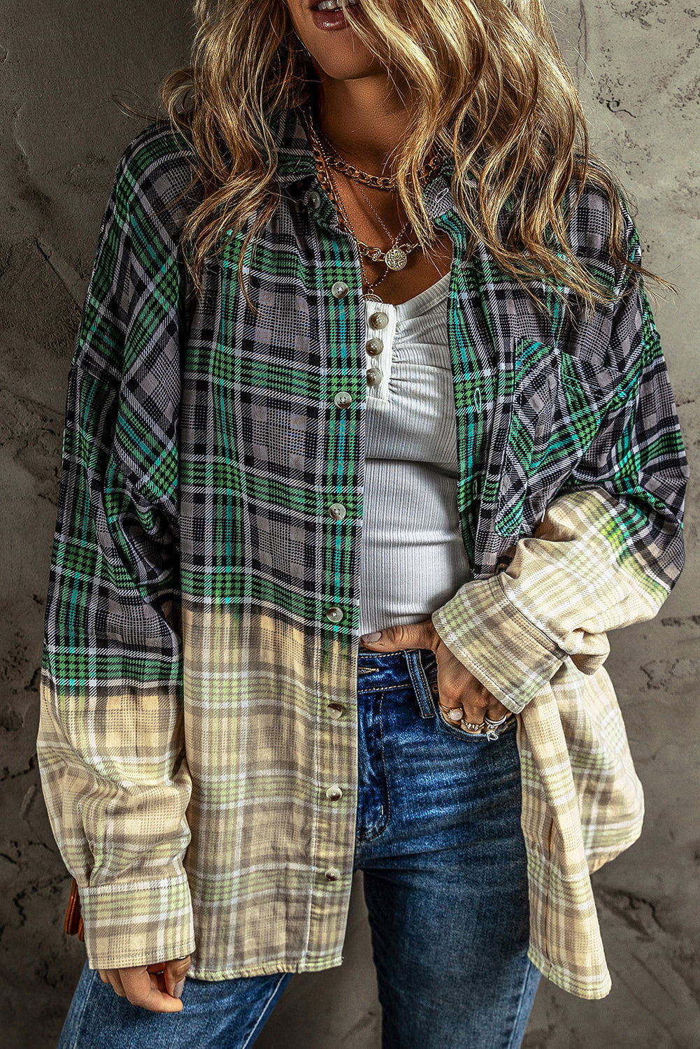 R&B | Patchwork Cam Jacket in Checkered Cotton Blend Trendy und Unique