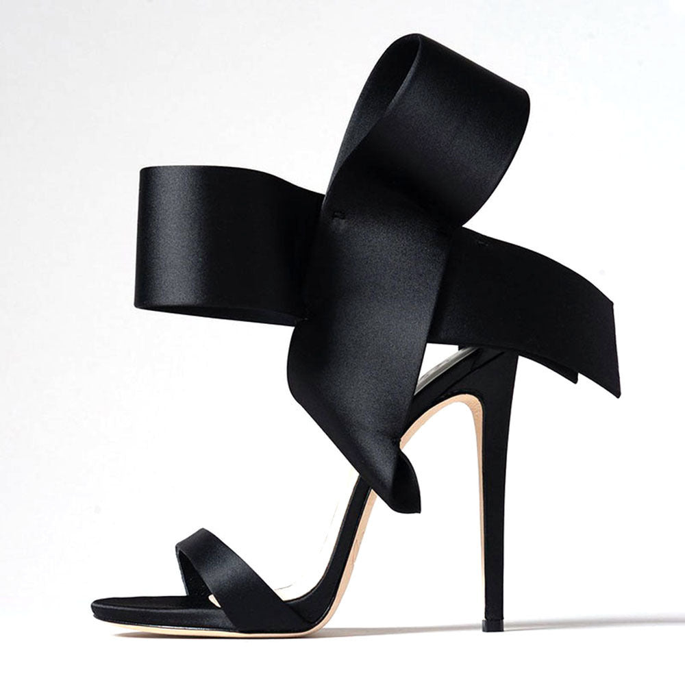 R&B | Sommer Übergröße Schleife Knöchelriemen High Heels Sandalen für Frauen