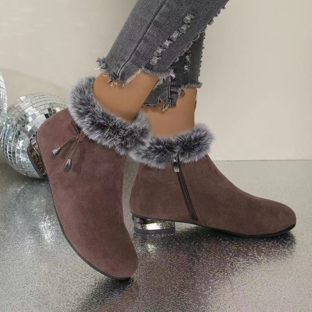 Leder-Stiefeletten mit Mittelabsatz R&B R&B