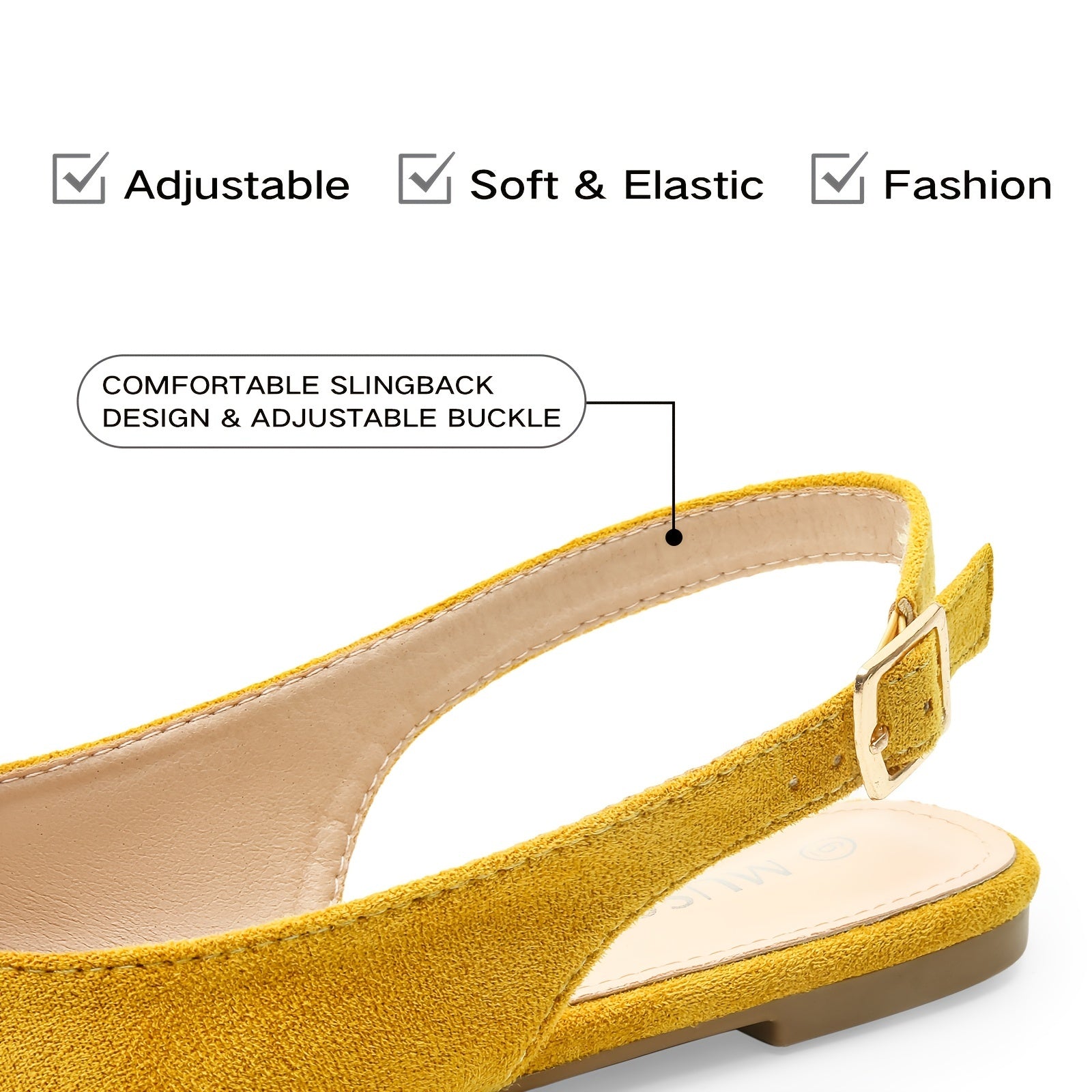 R&B | Flache Slingback Sandalen mit Schleife