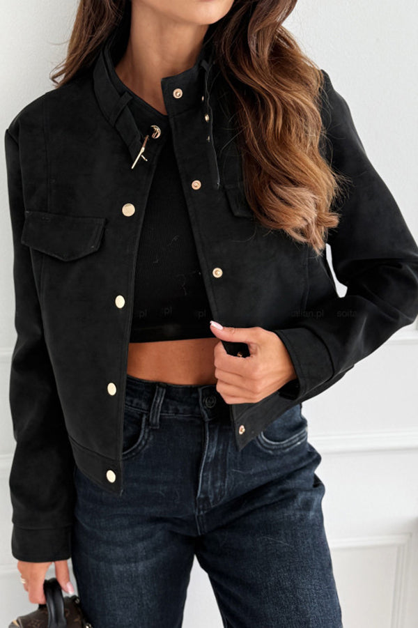 R&B | langärmelige Freizeitjacke mit Knöpfen