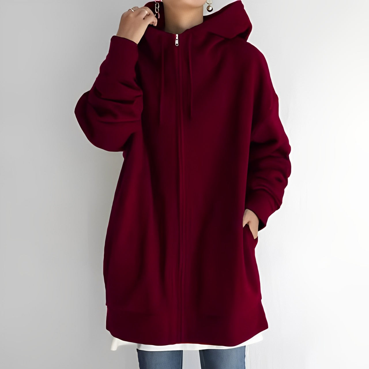 Heidi-Mode | Fleece-Hoodie mit Reißverschluss