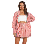 R&B | Fashion Shirt Gestreift Langarm Zweiteiliges Set