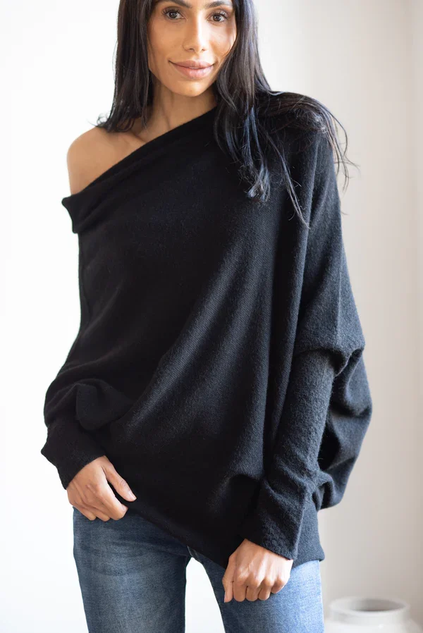 R&B | Asymmetrisch Drapierter Pullover