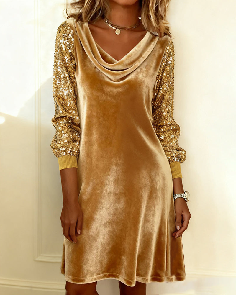 R&B | Kleid Aus Samt und Pailletten