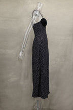 R&B | Kontrastfarbenes Kleid mit Polka-Dot-Print