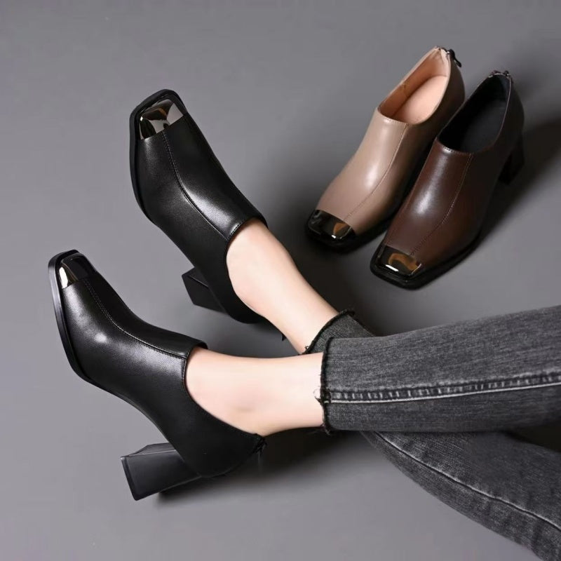 Klassische Lederoptik-Stiefeletten mit Reißverschluss R&B R&B