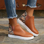 R&B | Damenstiefel mit Schlangenlederdesign