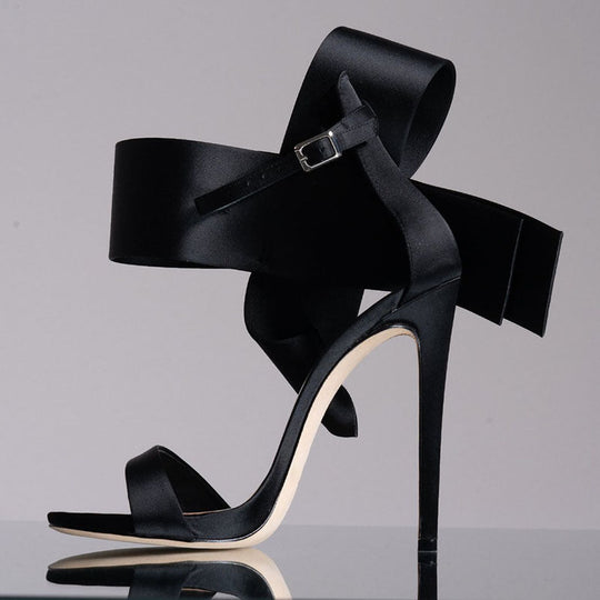 R&B | Sommer Übergröße Schleife Knöchelriemen High Heels Sandalen für Frauen