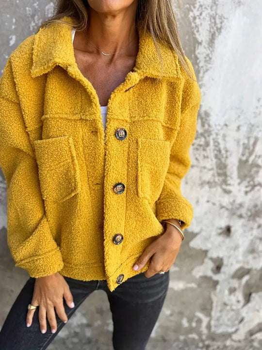 R&B | Damen Winter Teddy Mantel Langarm